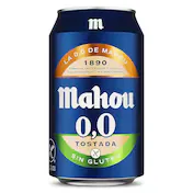 Cerveza Tostada 0,0% Alcohol sin Gluten Mahou 33 Cl
