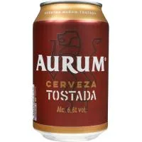 Cerveza Tostada 6,6% Vol. Aurum, Lata 33 Cl