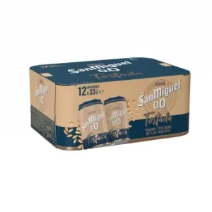 Cerveza Tostada San Miguel 0,0 Alcohol Pack 12 Latas 33 Cl.