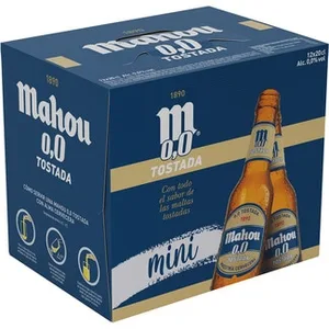 Cerveza Tostada sin Alcohol Pack 12  Mahou 0,0 20 CL