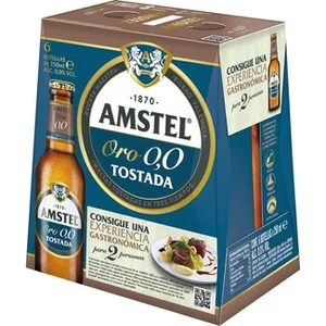 Cerveza Tostada sin Alcohol Pack 6 Amstel ORO 0,0
