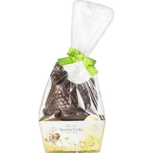 Cesta con Gallina de Pascua de Chocolate Negro y Huevos Tres Chocolates Simon Coll