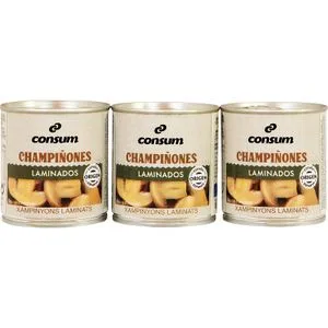 Champiñones Laminados Pack de 3 3 X 105 Gr