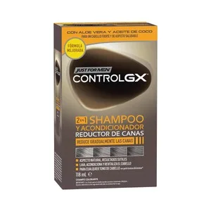 Just FOR MEN Champú 2 en 1 (champú y Acondicionador) Reductor de Canas Just FOR MEN Control Gx 118 Ml.