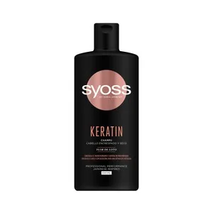 Syoss Champú Alisador e Hidratante para Cabellos Encrespados y Secos Syoss Keratin 440 Ml.