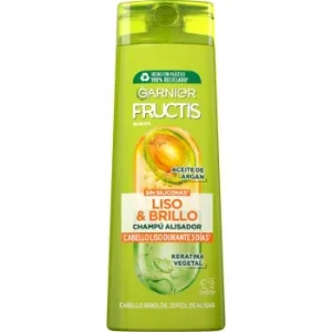 Champú Alisador Liso & Brillo para Cabello Liso, Rebelde o Difícil de Alisar Garnier-fructis 380 Ml.