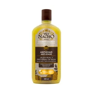 TIO Nacho Champú Anticaida por Rotura y Antiedad con Jalea Real y Proteínas de Soja 330 Ml.