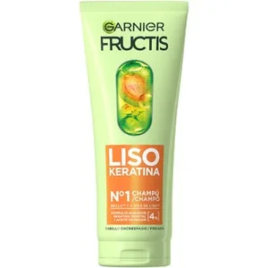 Champú Cabello Liso con Keratina Vegetal y Aceite de Argán para Cabello Encrespado Fructis