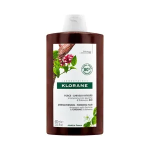 Klorane Champú Fortelecedor a la Quinina y Edelweiss Bio, Anticaida, para Cabellos Estresados 400 Ml.