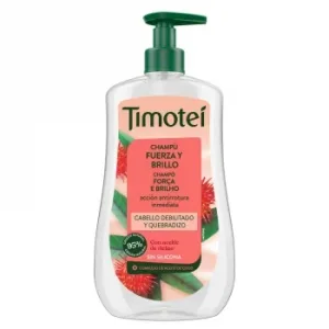Champú Fuerza y Brillo para Cabello Debilitado y Quebradizo con Aceite de Ricino Timoteí 600 Ml.