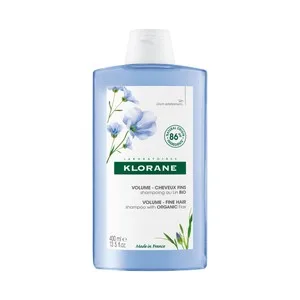 Klorane Champú Voluminizador con Lino Bio para Cabellos Finos 400 Ml.