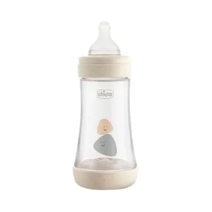 Chicco Biberón de 240 Ml con Tetina de Silicona, Flujo Medio y Sistema Anticólicos, a Partir de 2 Meses Chicco Perfect 5.