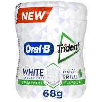 Chicle de Hierbabuena Trident Oral-b White, Bote 68 G