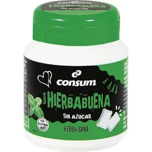 Chicle Hierbabuena sin Azúcar Bote 100 Gr