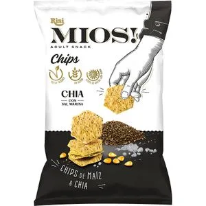 Chips de Maíz y Chía con Sal Marina Mios! 150 Gr