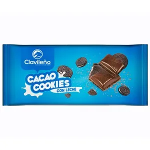 Clavileño Chocolate con Leche, con Galleta Belga y Caramelo, 100 G.