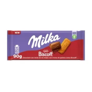 Chocolate con Leche con Trozos Biscoff Lotus Milka 90 G