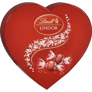 Bombones de Chocolate con Leche en Caja con Forma de Corazón Lindt Lindor