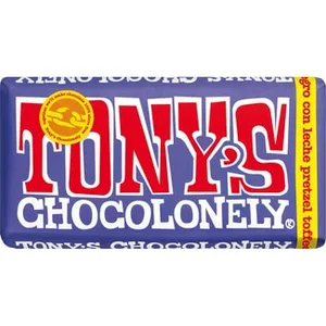 Chocolate con Leche, Migas de Pretzel, Trozos de Caramelo y Sal de Mar Tony's Chocolonely