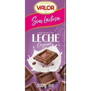 Chocolate con Leche Original sin Lactosa, ni Gluten  Valor 100 G