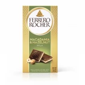 Chocolate con Leche Relleno de Avellanas y Nueces de Macadamia Ferrero Rocher 90 G.