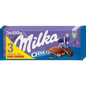 Chocolate con Leche Relleno de Galleta Oreo Pack 3  Milka 100 G