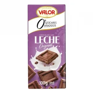 Chocolate con Leche sin Azúcares Añadidos Valor sin Gluten 100 G.