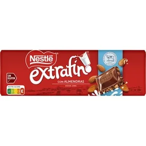 Chocolate con Leche y Almendras sin Gluten  Nestle Extrafino 250 G