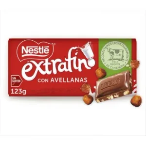 Chocolate con Leche y Avellanas Nestlé Extrafino sin Gluten 123 G.