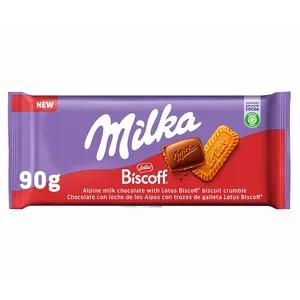Milka Chocolate con Leche y Galleta Lotus Biscoff 90 Gr.