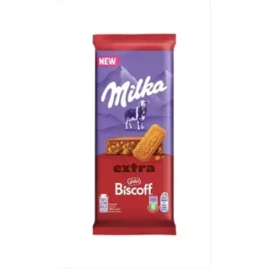 Chocolate con Leche y Trozos de Galleta Caramelizada Milka Lotus Biscoff 190 G.