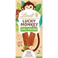 Chocolate de Avellana Lucky Monkey Lindt, Tableta 100 G