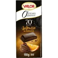 Chocolate Mousse a la Naranja sin Azúcar Valor, Tableta 150 G