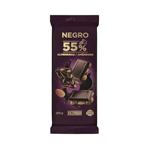 Chocolate Negro 55% Cacao Hacendado con Almendras 0.2 KG