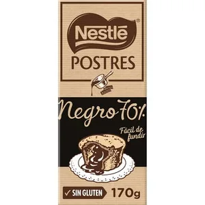 Chocolate Negro para Repostería Fácil de Fundir sin Gluten Pack 2 Nestle