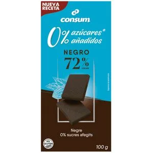 Chocolate Negro 72% Cacao sin Azúcar 100 Gr
