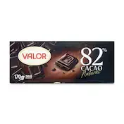 Chocolate Negro 82% Cacao Valor 170 G