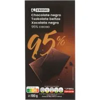 Chocolate Negro 95% Cacao Eroski, Tableta 100 G