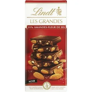 Chocolate Negro con 31% de Almendras y Flor de Sal Lindt LES Grandes