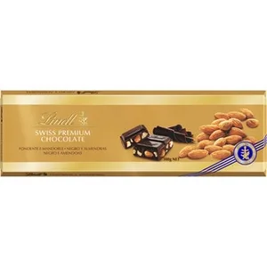 Chocolate Negro con Almendras  Lindt Swiss Premium 300 G