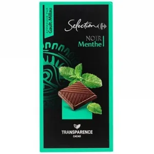Chocolate Negro con Menta Carrefour Selection 100 G.