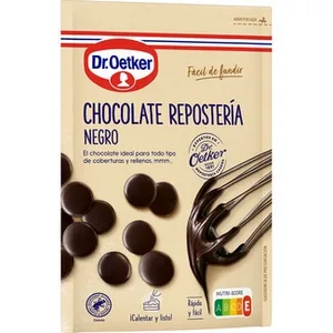 Chocolate Negro para Repostería Fácil de Fundir  Dr.oetker 150 G