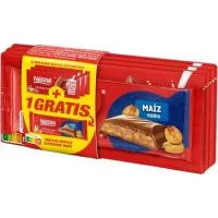 Chocolate Nestlé, Pack 3x125 G + Chocolate con Maíz