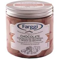 Chocolate Salsa Frambuesa Brownie Farggi, Tarro 390 G