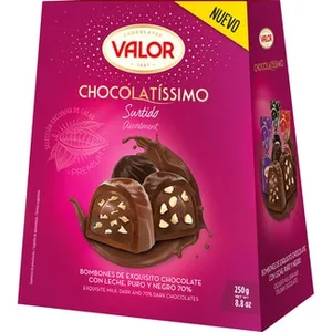 Chocolatíssimo Bombones Surtidos de Chocolate con Leche, Puro y Negro 70% Valor