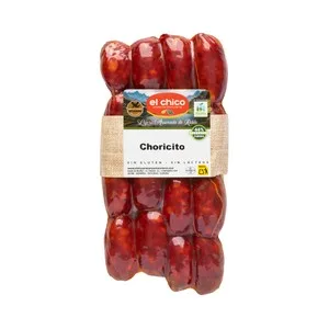 EL Chico Chorizitos Asturianos con un Ligero Ahumado de Roble, Elaborados sin Gluten ni Lactosa 400 G.
