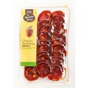 Chorizo de Bellota Ibérico 50% Raza Ibérica en Lonchas de Nuestra Tierra 100 G