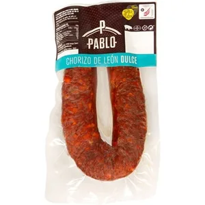 Chorizo de León Dulce sin Gluten  Cecinas Pablo 450 G