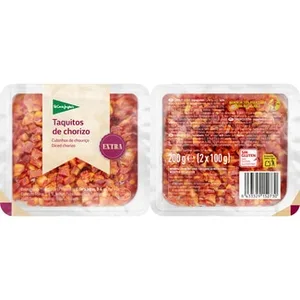 Chorizo en Taquitos sin Gluten Pack 2 el Corte Ingles