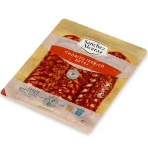 Chorizo Ibérico Extra 50% Raza Ibérica en Lonchas Sánchez Alcaraz sin Gluten y sin Lactosa 100 G